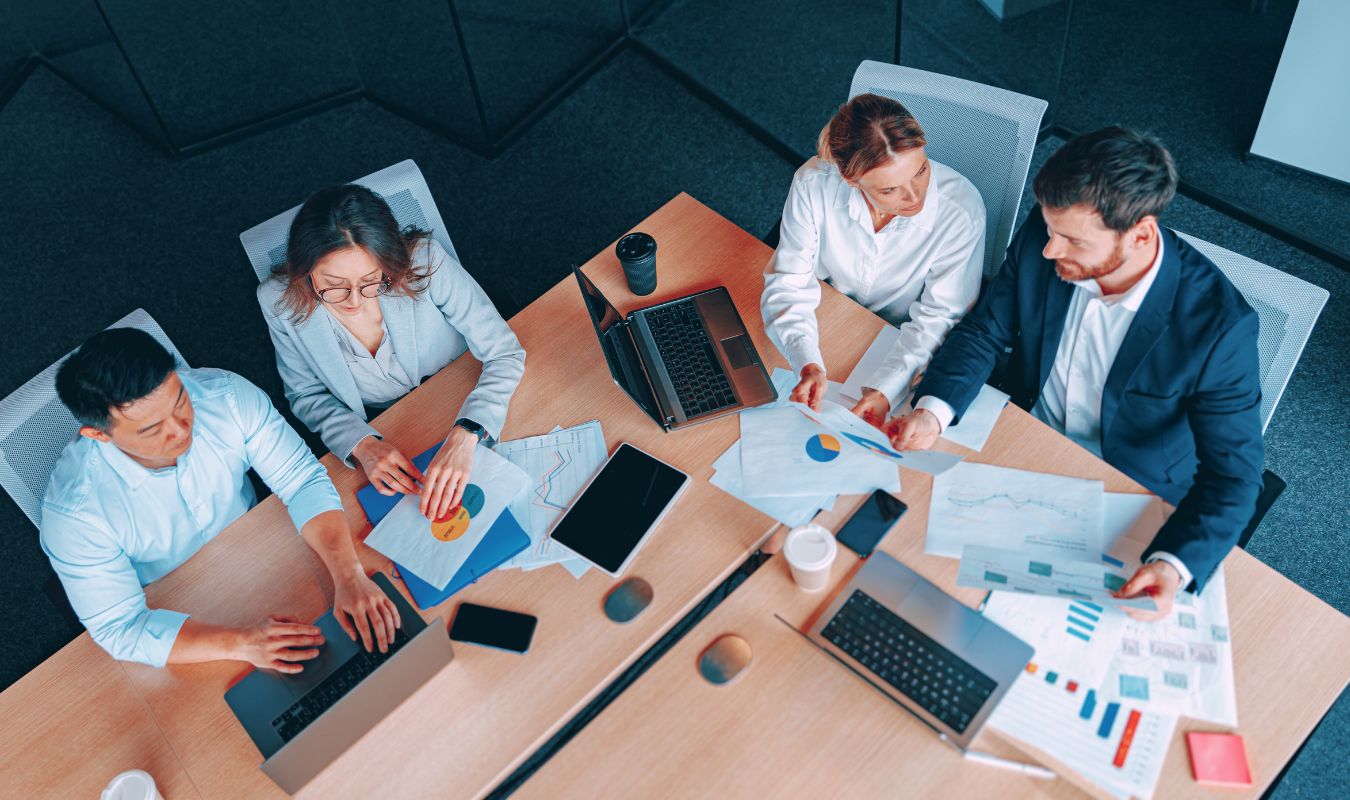 people at a conference table